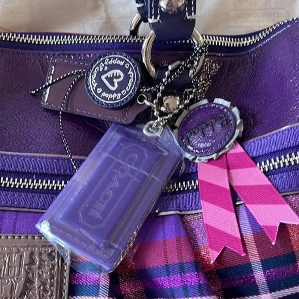 Coach Poppy Tartan Plaid Glam Tote Bag, New without Tag, Never worn - Picture 11 of 14